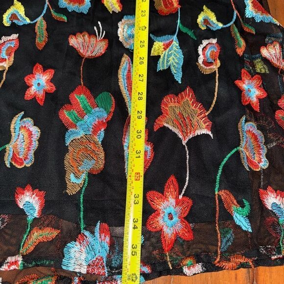 MSK Floral Embroidered Black Dress - Picture 11 of 16